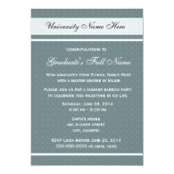 Classic, elegant, stylish formal graduation party custom invite