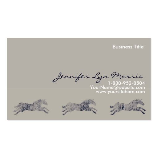 Classic Equestrian Business Cards (front side)