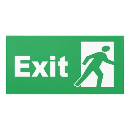 Classic Exit Sign Door Sign Zazzle