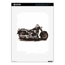 Classic Fat Boy Motorcycle Decal For iPad 3
