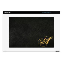 Classic Faux Black Leather 15" Laptop Skin