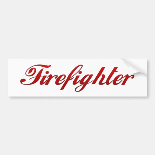 Classic Firefighter Bumper Sticker Zazzle