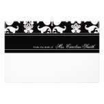 Classic Floral Decorated Personalized Stationery