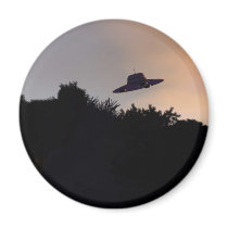 Classic Flying Saucer 2 Magnet by MDKgraphics Classic Flying Saucer 2 Magnet
