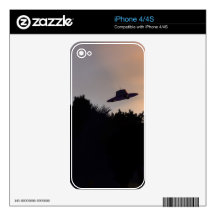 Classic Flying Saucer V2 Zazzle Skin Skin For iPhone 4