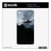 Classic Flying Saucer Zazzle Skin Decals For iPhone 4S