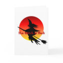 Classic Flying Witch Halloween Card - Customize it