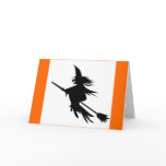 Classic Flying Witch Shadow Halloween Cards