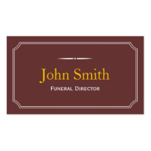 Classic Frame Brown Funeral Business Card