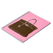 CLASSIC FRENCH BAG NOTEBOOK BROWN/PINK
