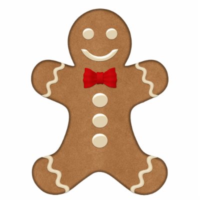 Classic Gingerbread Man Holiday Ornament Photo Cutout by mariannegilliand