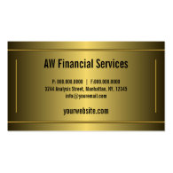 Classic Gold Professional Accountant Business Card