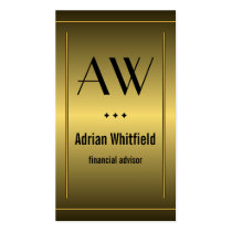Classic Gold Vertical Accountant Business Cards