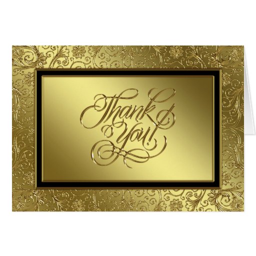 Classic Golden Wedding Anniversary Thank You Card Zazzle