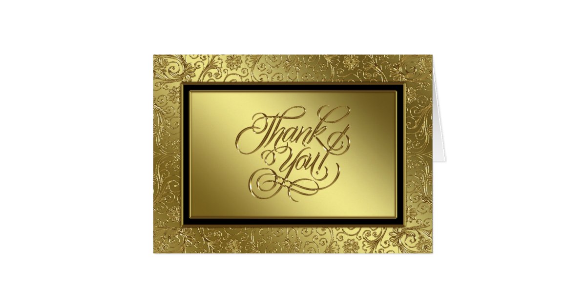 Classic Golden Wedding Anniversary Thank You Card Zazzle