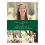 Classic Grad Graduation Announcement/Invitation postcards