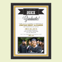 Classic Graduation Party Invitation (gold) invitations