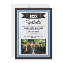 Classic Graduation Party Invitation (periwinkle)