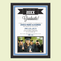 Classic Graduation Party Invitation (periwinkle) invitations