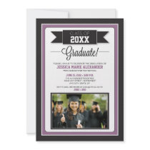 Classic Graduation Party Invitation (purple)