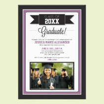 Classic Graduation Party Invitation (purple) invitations