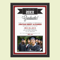 Classic Graduation Party Invitation (red) invitations