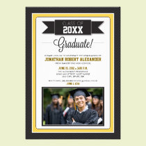 Classic Graduation Party Invitation (yellow) invitations