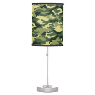 Classic Green Camouflage Table Lamp