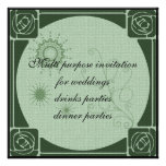 Classic green invitation at Zazzle