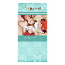Classic green season greeting photo card photo cards
