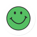 classic green smiley face stickers by littlethings classic green smiley face stickers