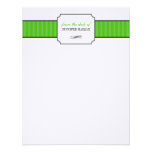 Classic green stripes from the desk of stationery custom invites