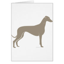 Classic Greyhound Silhouette Card