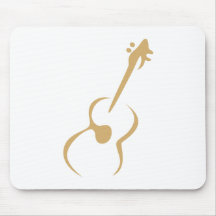 Classic Guitar in Swish Drawing Style Mouse Pad