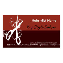 Classic Hair Stylist Salon - Spa Business Card Template