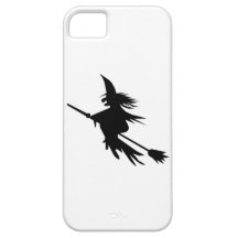 Classic Halloween Flying Witch Broomstick Shadow iPhone 5 Covers