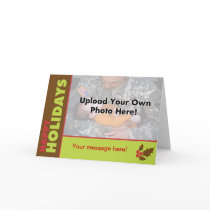 Classic Happy Holidays Photo Template Card