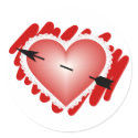 Classic Heart and Arrow stickers by AuntBetsy Classic Heart and Arrow stickers