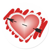 Classic Heart and Arrow stickers by AuntBetsy Classic Heart and Arrow stickers