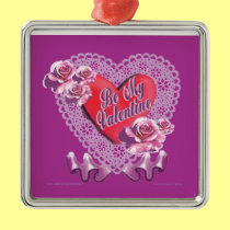 CLASSIC HEART SQUART ORNAMENT ornaments