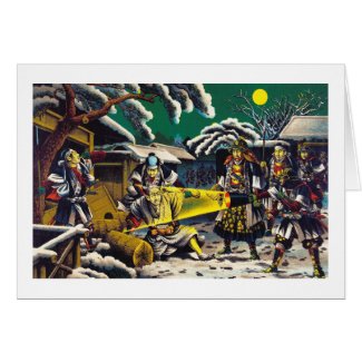 Classic historical painting Japan Bushido paragon Greeting Cards