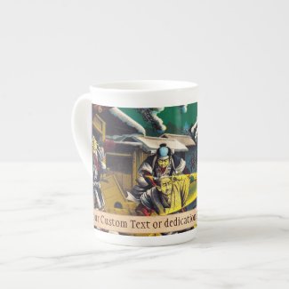 Classic historical painting Japan Bushido paragon Porcelain Mugs