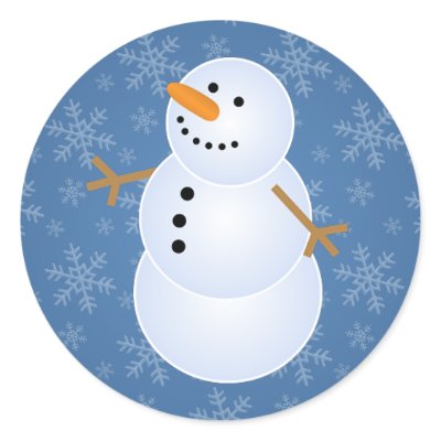 Classic Holiday Snowman Christmas Stickers by mariannegilliand