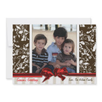 Classic Holly Holiday Photo Card invitations by NicChic Classic Holly Holiday Photo Card invitations