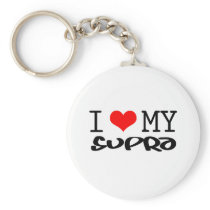 Classic "I Love My Supra" design Keychain