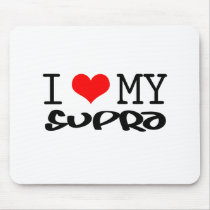 Classic "I Love My Supra" design mousepads by ImportThreadz Classic "I Love My Supra" design mousepads