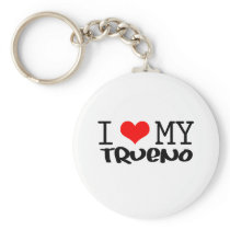 Classic "I love My Trueno" design Key Chains