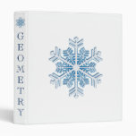Classic Icy Blue Winter Christmas Snowflake Binder