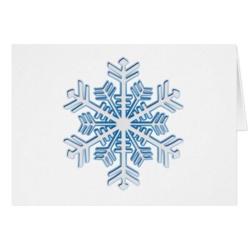 Classic Icy Blue Winter Christmas Snowflake Greeting Cards