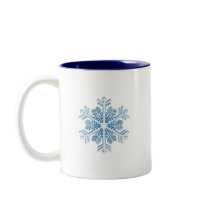 Classic Icy Blue Winter Christmas Snowflake Mug